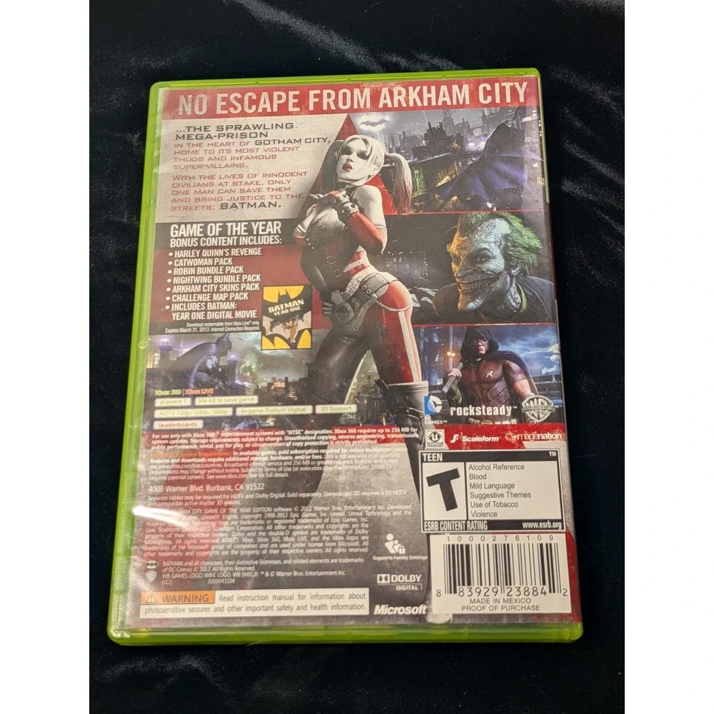 Batman: Arkham City -- Game of the Year Edition (Microsoft Xbox 360, 2012)-(CBI)